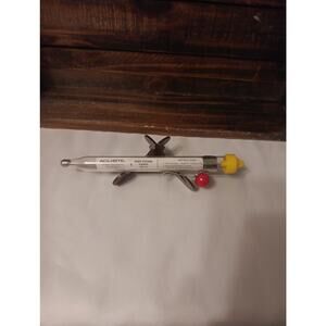Vintage ACU-RITE Glass Candy Deep Fry Thermometer Funky Retro+